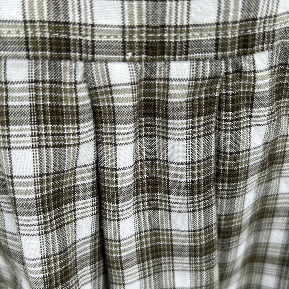 Old Navy Men's Casual Green & White Plaid Short Sleeve Button Shirt size XXL - Picture 9 of 11